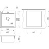 Кухонная мойка GRANULA GR-4651 графит (черно-серый) 4651 GPAFIT